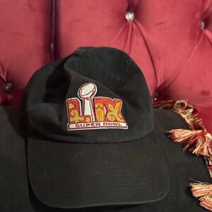 Super Bowl 47 Brand Black Cap with Embroidered Logo